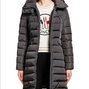 Moncler Flammette high neck down puffer coat